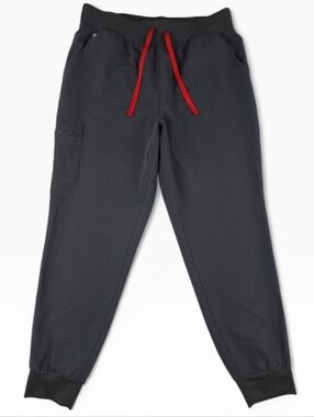 Figs Zamora High Waisted Jogger Scrub Bottoms Women's Size XL Charcoal EUC